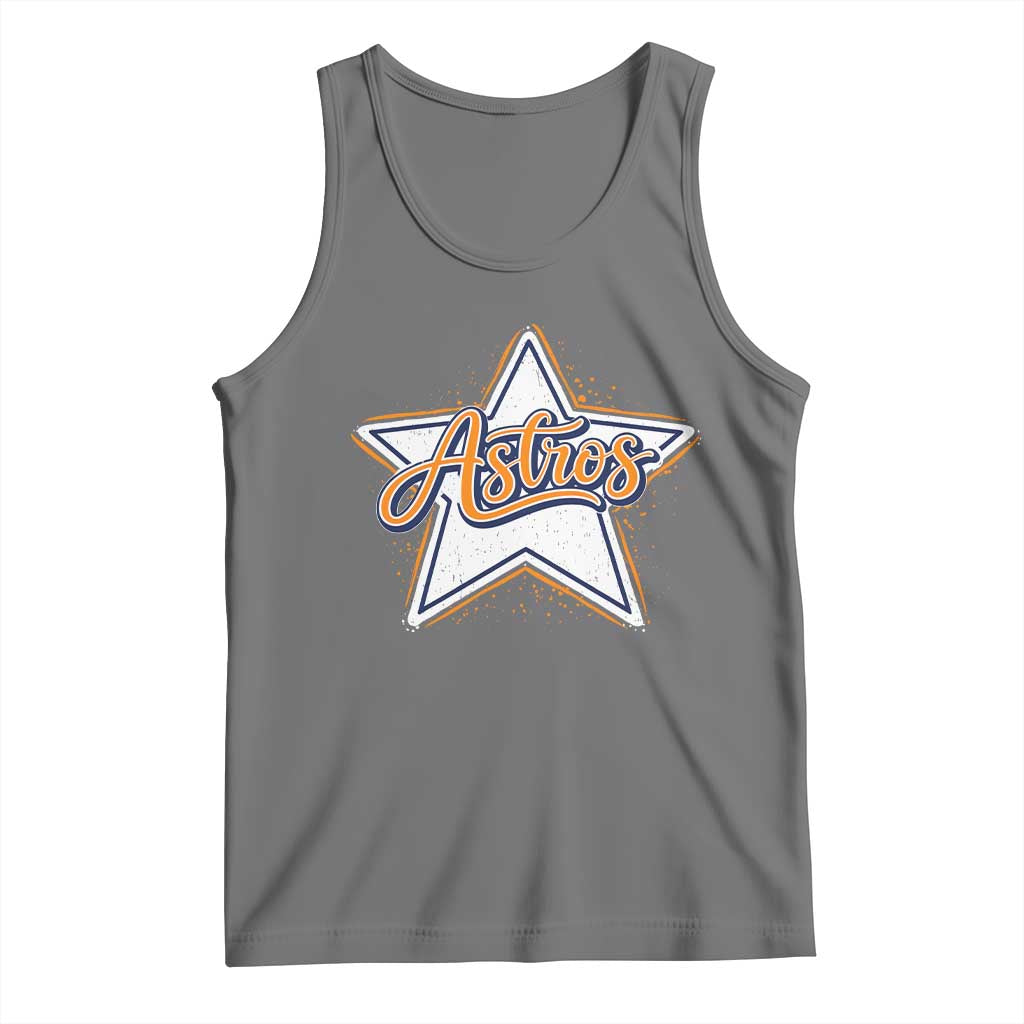 Vintage Astro Script Name Sports Style Tank Top Retro Baseball Fans TS10 Black Heather Print Your Wear