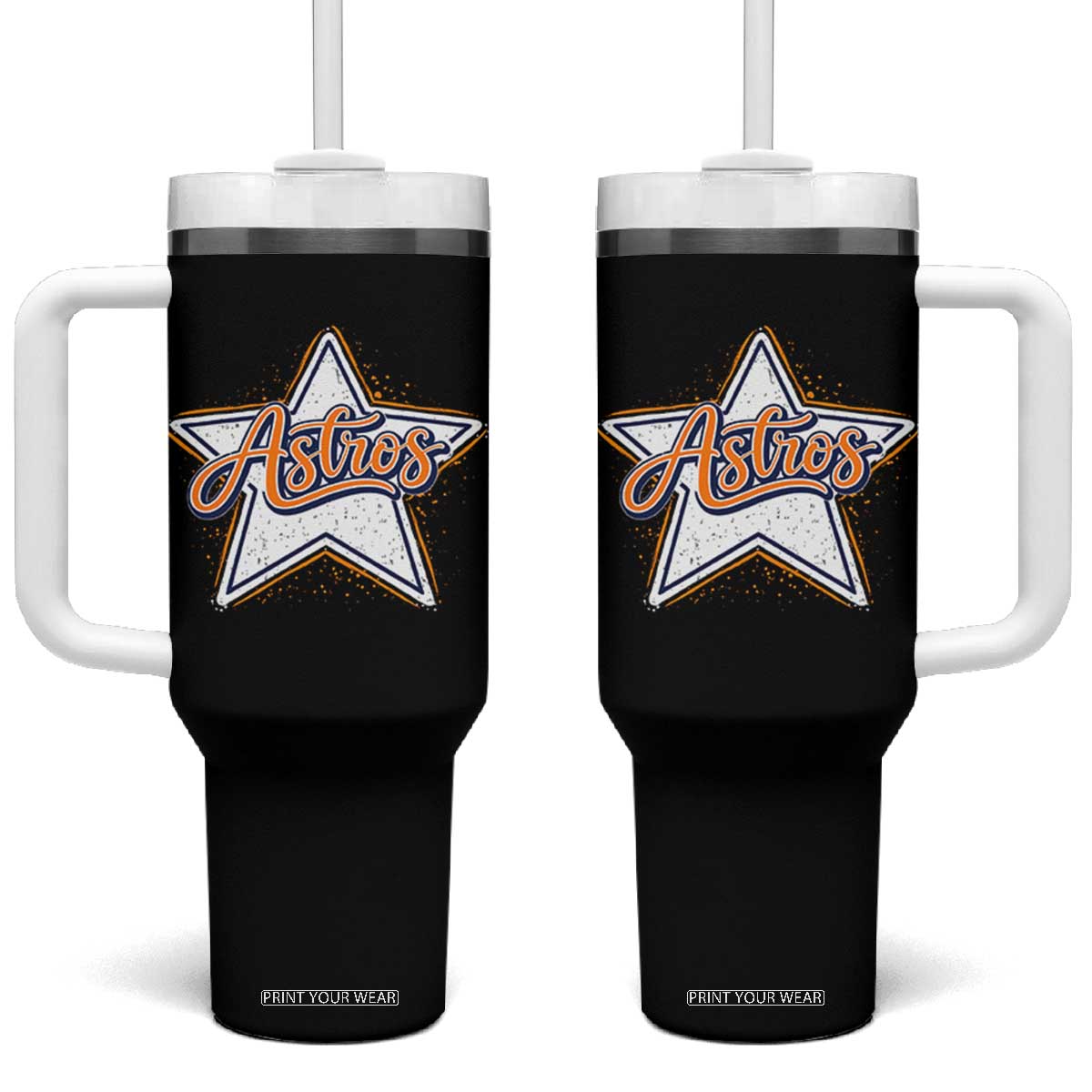 Vintage Astro Script Name Sports Style Tumbler With Handle Retro Baseball Fans TS10 One Size: 40 oz Black Print Your Wear