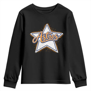 Vintage Astro Script Name Sports Style Youth Sweatshirt Retro Baseball Fans TS10 Black Print Your Wear