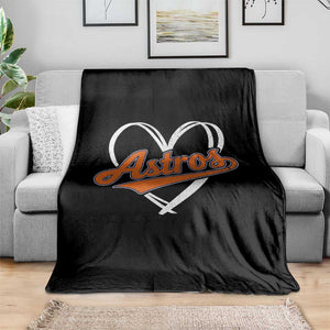 Vintage Astro Name Sports Style Throw Blanket Varsity Script Vintage Baseball Heart Graphic TS10 Print Your Wear