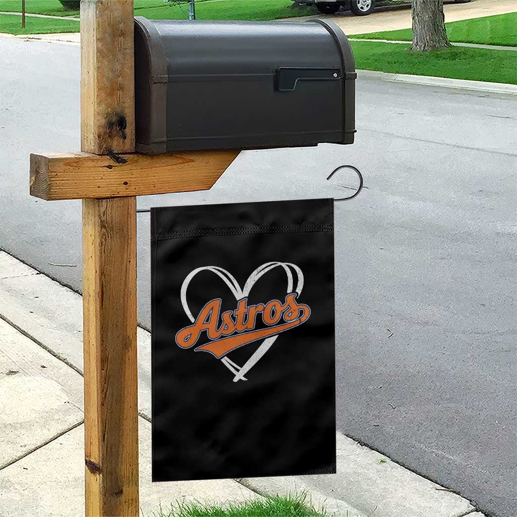 Vintage Astro Name Sports Style Garden Flag Varsity Script Vintage Baseball Heart Graphic TS10 Print Your Wear