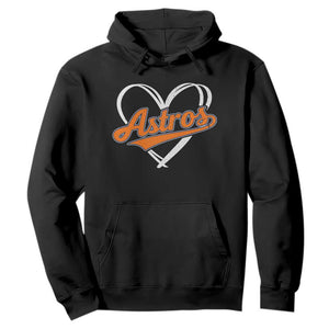 Vintage Astro Name Sports Style Hoodie Varsity Script Vintage Baseball Heart Graphic TS10 Black Print Your Wear
