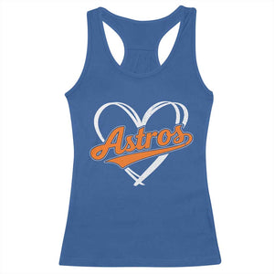 Vintage Astro Name Sports Style Racerback Tank Top Varsity Script Vintage Baseball Heart Graphic TS10 Royal Blue Print Your Wear