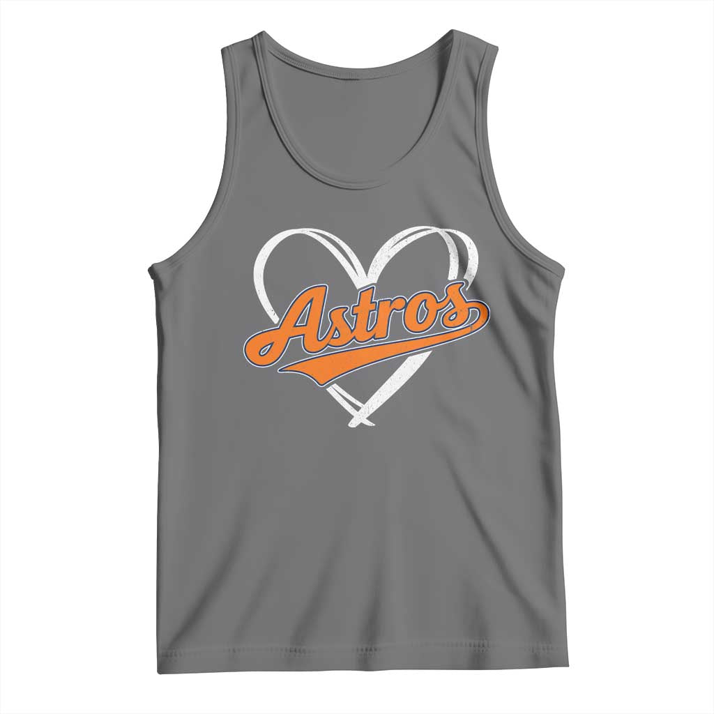 Vintage Astro Name Sports Style Tank Top Varsity Script Vintage Baseball Heart Graphic TS10 Black Heather Print Your Wear