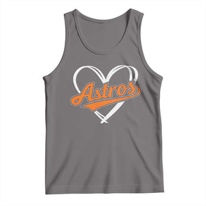 Vintage Astro Name Sports Style Tank Top Varsity Script Vintage Baseball Heart Graphic TS10 Deep Heather Print Your Wear