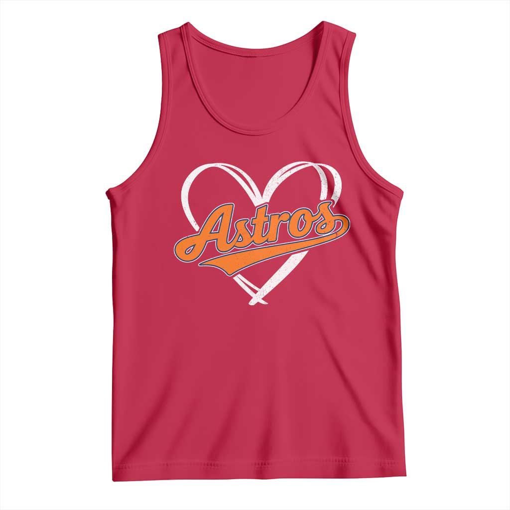 Vintage Astro Name Sports Style Tank Top Varsity Script Vintage Baseball Heart Graphic TS10 Red Print Your Wear