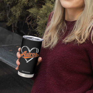 Vintage Astro Name Sports Style Tumbler Cup Varsity Script Vintage Baseball Heart Graphic TS10 Print Your Wear