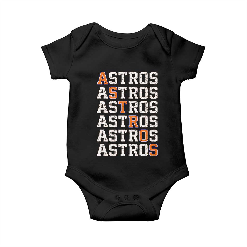 Vintage Astro Last Name Baby Onesie Retro Baseball Fans Sports Style TS10 Black Print Your Wear