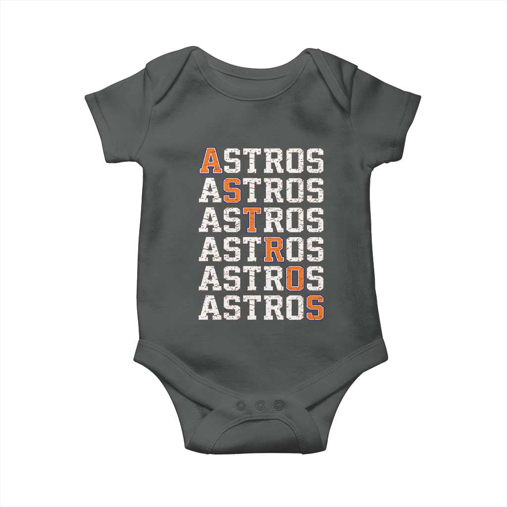 Vintage Astro Last Name Baby Onesie Retro Baseball Fans Sports Style TS10 Dark Heather Print Your Wear