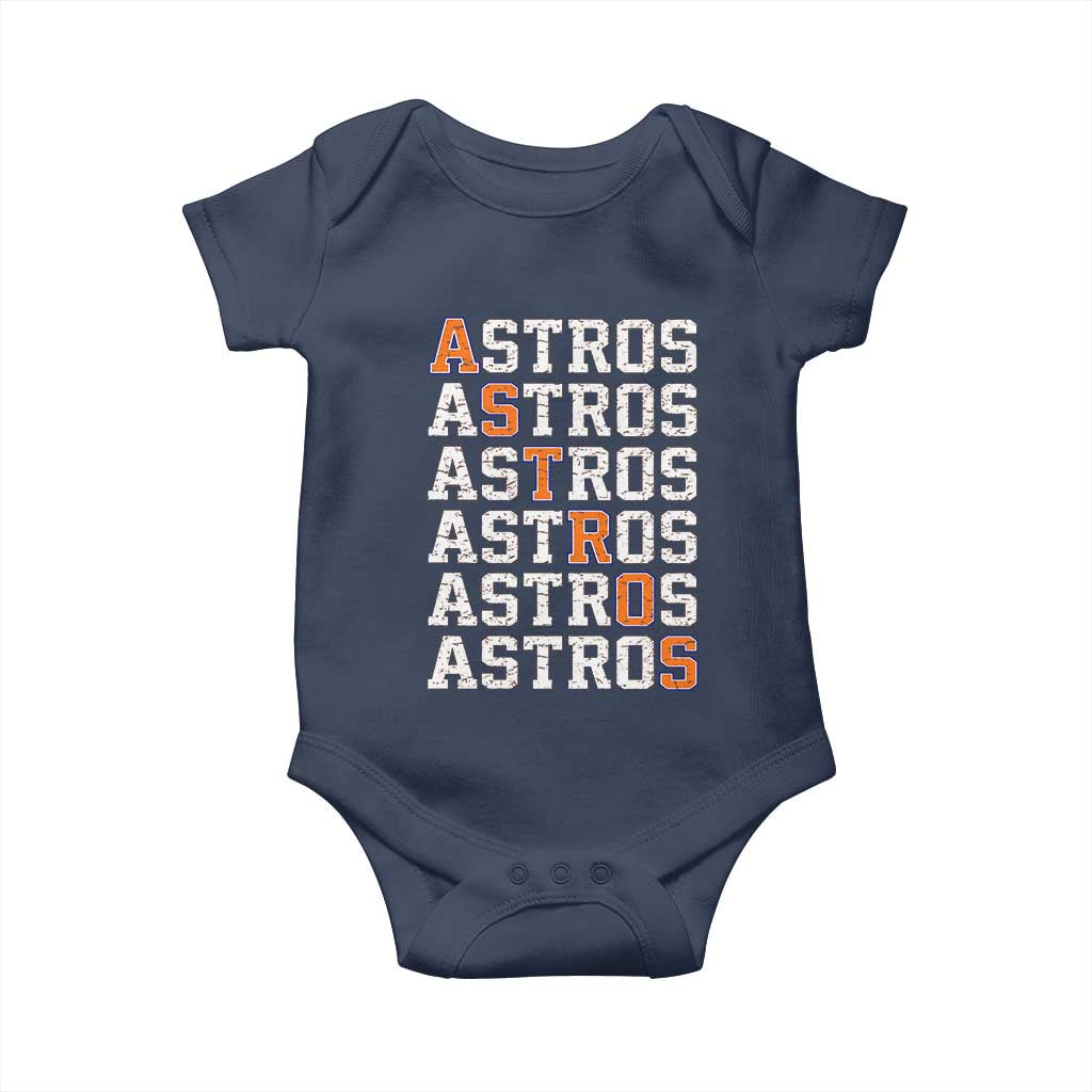 Vintage Astro Last Name Baby Onesie Retro Baseball Fans Sports Style TS10 Navy Print Your Wear