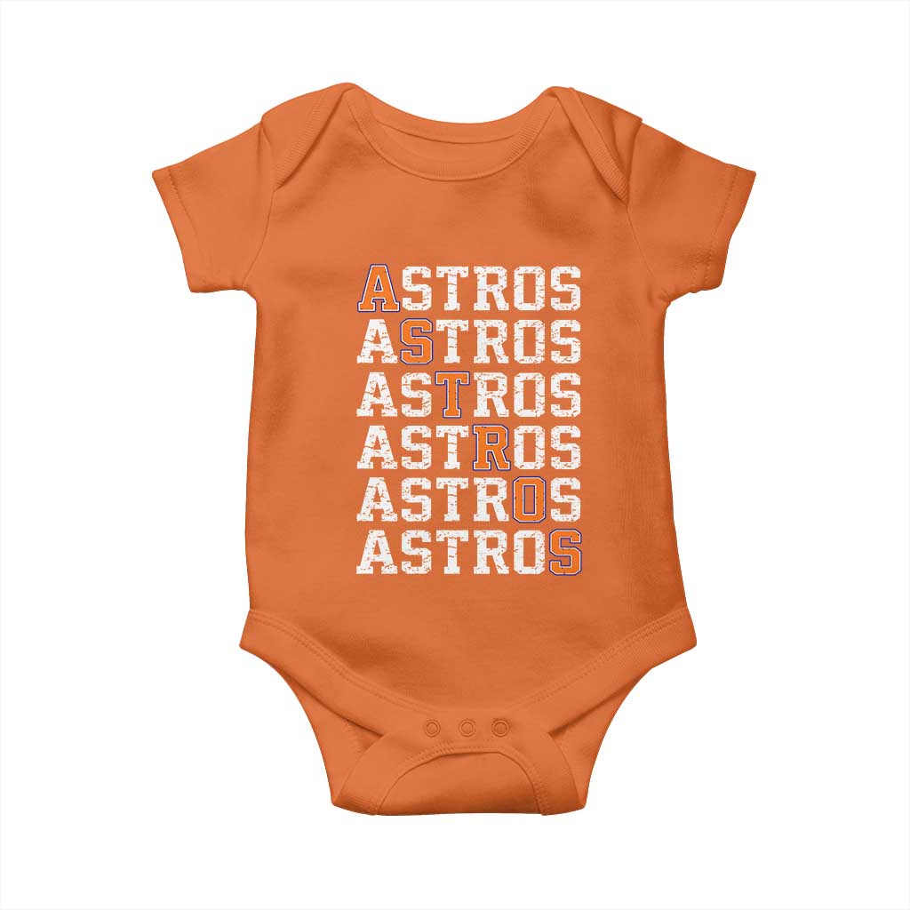 Vintage Astro Last Name Baby Onesie Retro Baseball Fans Sports Style TS10 Orange Print Your Wear