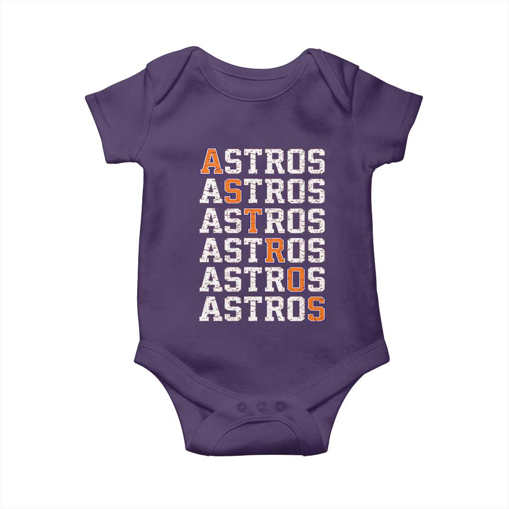 Vintage Astro Last Name Baby Onesie Retro Baseball Fans Sports Style TS10 Purple Print Your Wear