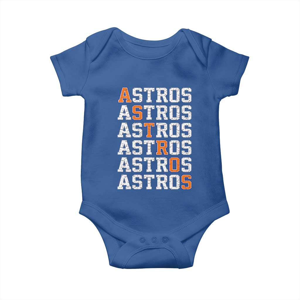 Vintage Astro Last Name Baby Onesie Retro Baseball Fans Sports Style TS10 Royal Blue Print Your Wear