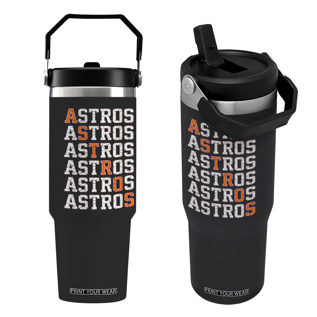 Vintage Astro Last Name Flip Straw Tumbler Retro Baseball Fans Sports Style TS10 One Size: 30 oz Black Print Your Wear
