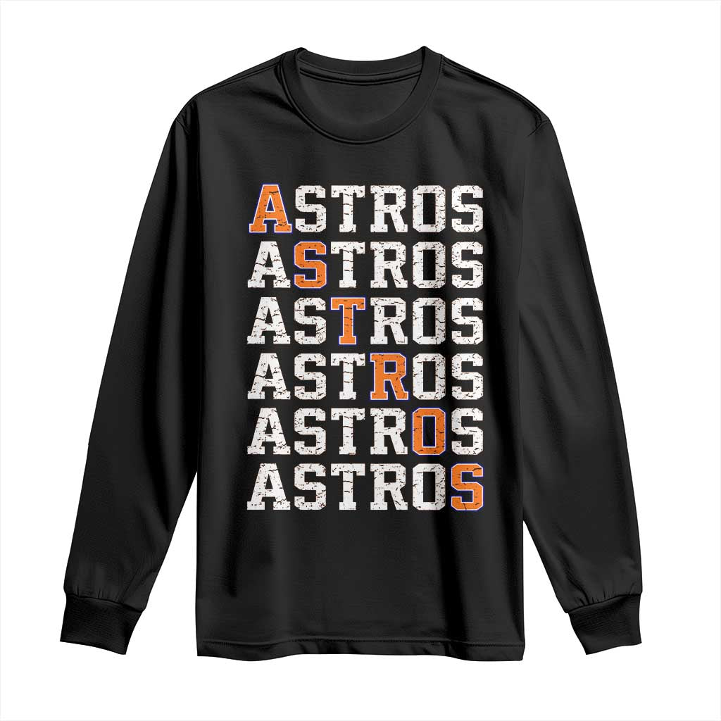 Vintage Astro Last Name Long Sleeve Shirt Retro Baseball Fans Sports Style TS10 Black Print Your Wear