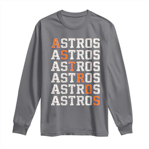 Vintage Astro Last Name Long Sleeve Shirt Retro Baseball Fans Sports Style TS10 Charcoal Print Your Wear