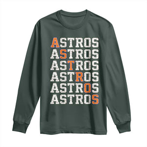 Vintage Astro Last Name Long Sleeve Shirt Retro Baseball Fans Sports Style TS10 Dark Forest Green Print Your Wear