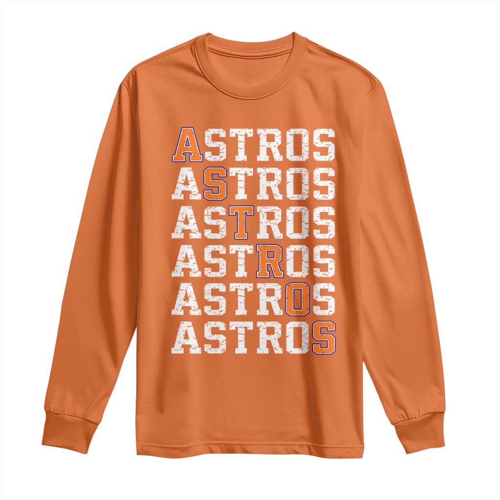 Vintage Astro Last Name Long Sleeve Shirt Retro Baseball Fans Sports Style TS10 Orange Print Your Wear