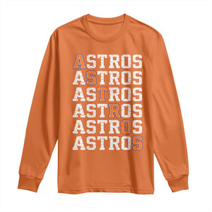 Vintage Astro Last Name Long Sleeve Shirt Retro Baseball Fans Sports Style TS10 Orange Print Your Wear