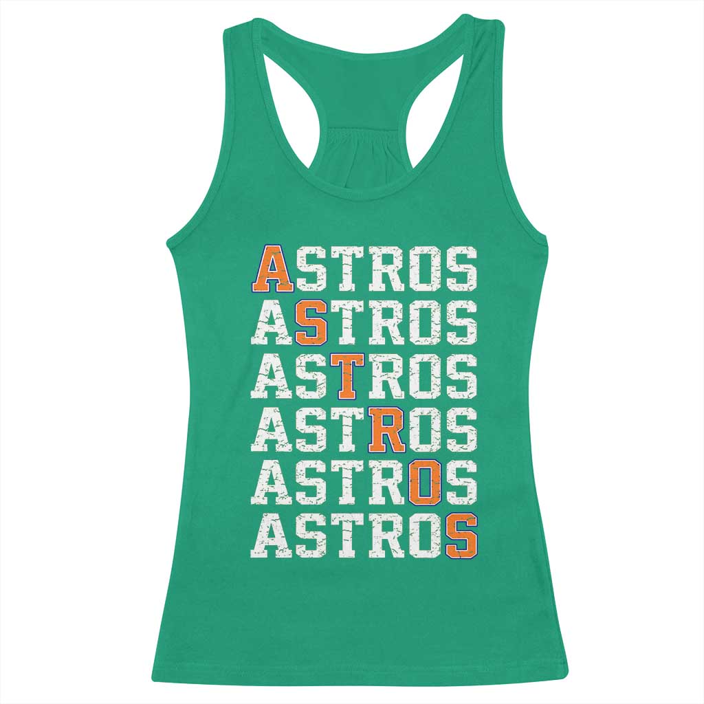 Vintage Astro Last Name Racerback Tank Top Retro Baseball Fans Sports Style TS10 Irish Green Print Your Wear