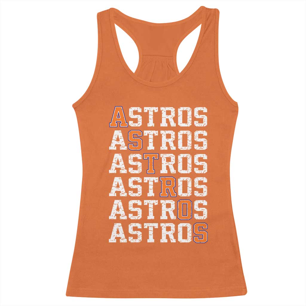 Vintage Astro Last Name Racerback Tank Top Retro Baseball Fans Sports Style TS10 Orange Print Your Wear