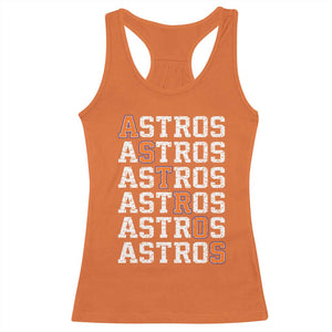 Vintage Astro Last Name Racerback Tank Top Retro Baseball Fans Sports Style TS10 Orange Print Your Wear