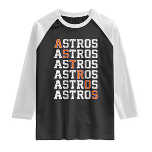 Vintage Astro Last Name Raglan Shirt Retro Baseball Fans Sports Style TS10 Black White Print Your Wear