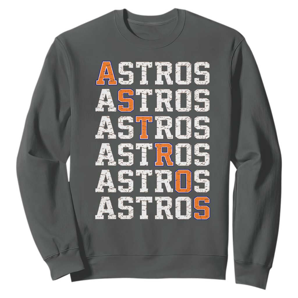Vintage Astro Last Name Sweatshirt Retro Baseball Fans Sports Style TS10 Dark Heather Print Your Wear