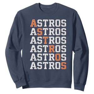 Vintage Astro Last Name Sweatshirt Retro Baseball Fans Sports Style TS10 Navy Print Your Wear
