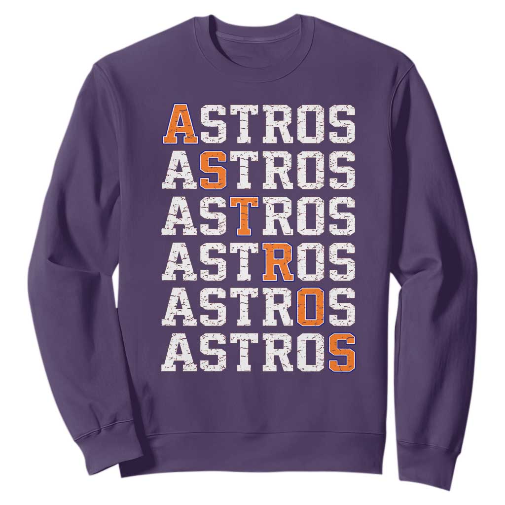 Vintage Astro Last Name Sweatshirt Retro Baseball Fans Sports Style TS10 Purple Print Your Wear