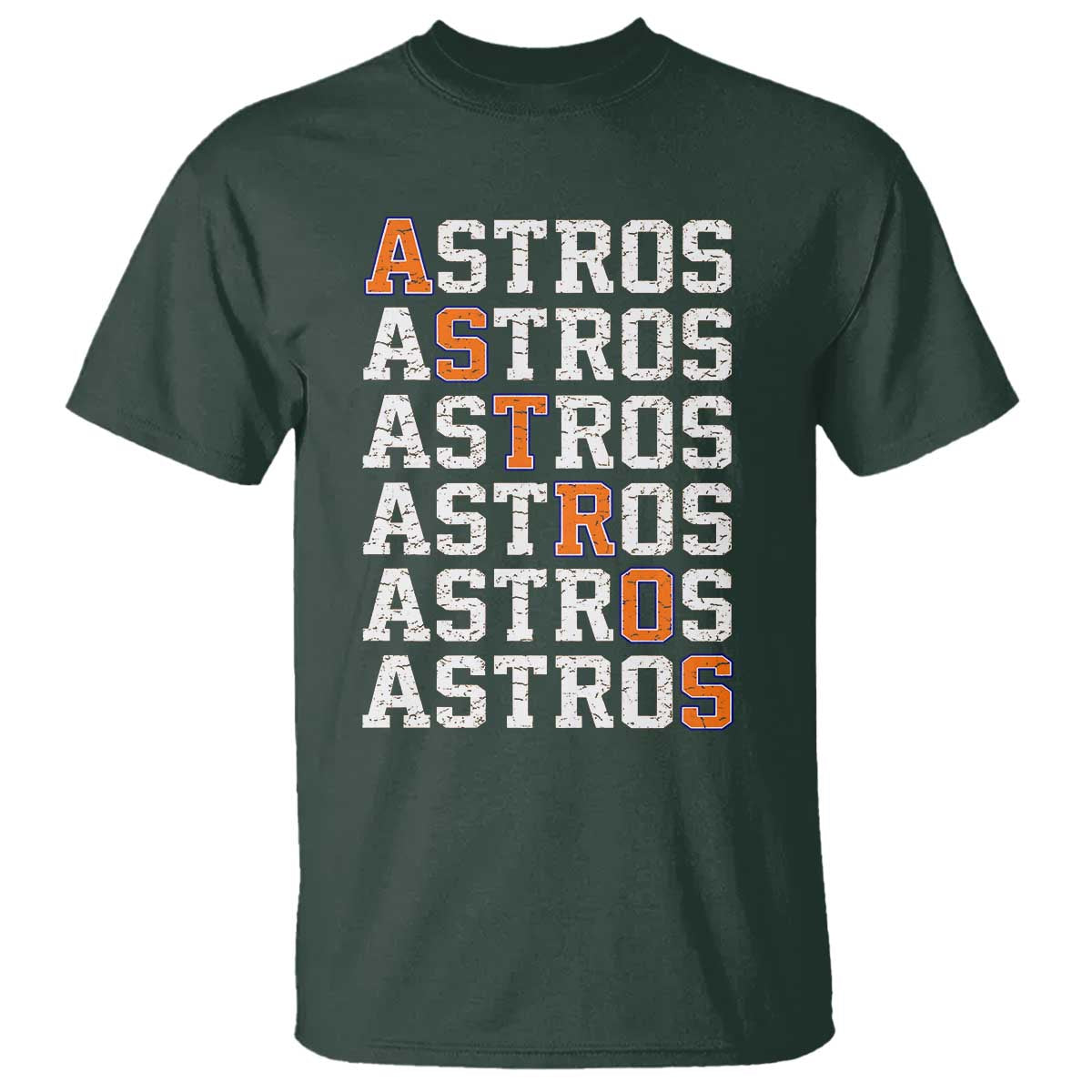 Vintage Astro Last Name T Shirt Retro Baseball Fans Sports Style TS10 Dark Forest Green Print Your Wear