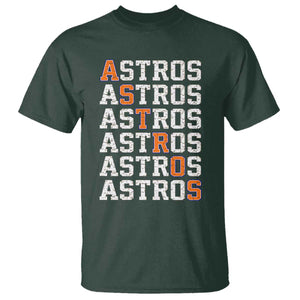 Vintage Astro Last Name T Shirt Retro Baseball Fans Sports Style TS10 Dark Forest Green Print Your Wear