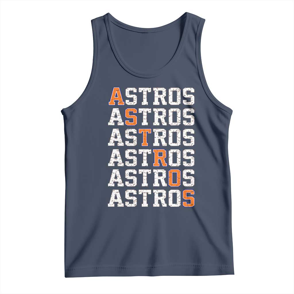 Vintage Astro Last Name Tank Top Retro Baseball Fans Sports Style TS10 Navy Print Your Wear