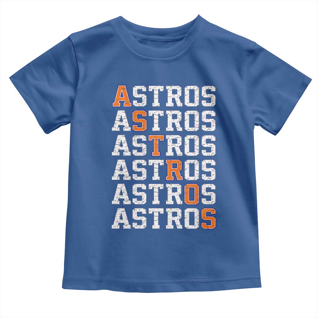 Vintage Astro Last Name Toddler T Shirt Retro Baseball Fans Sports Style TS10 Royal Blue Print Your Wear
