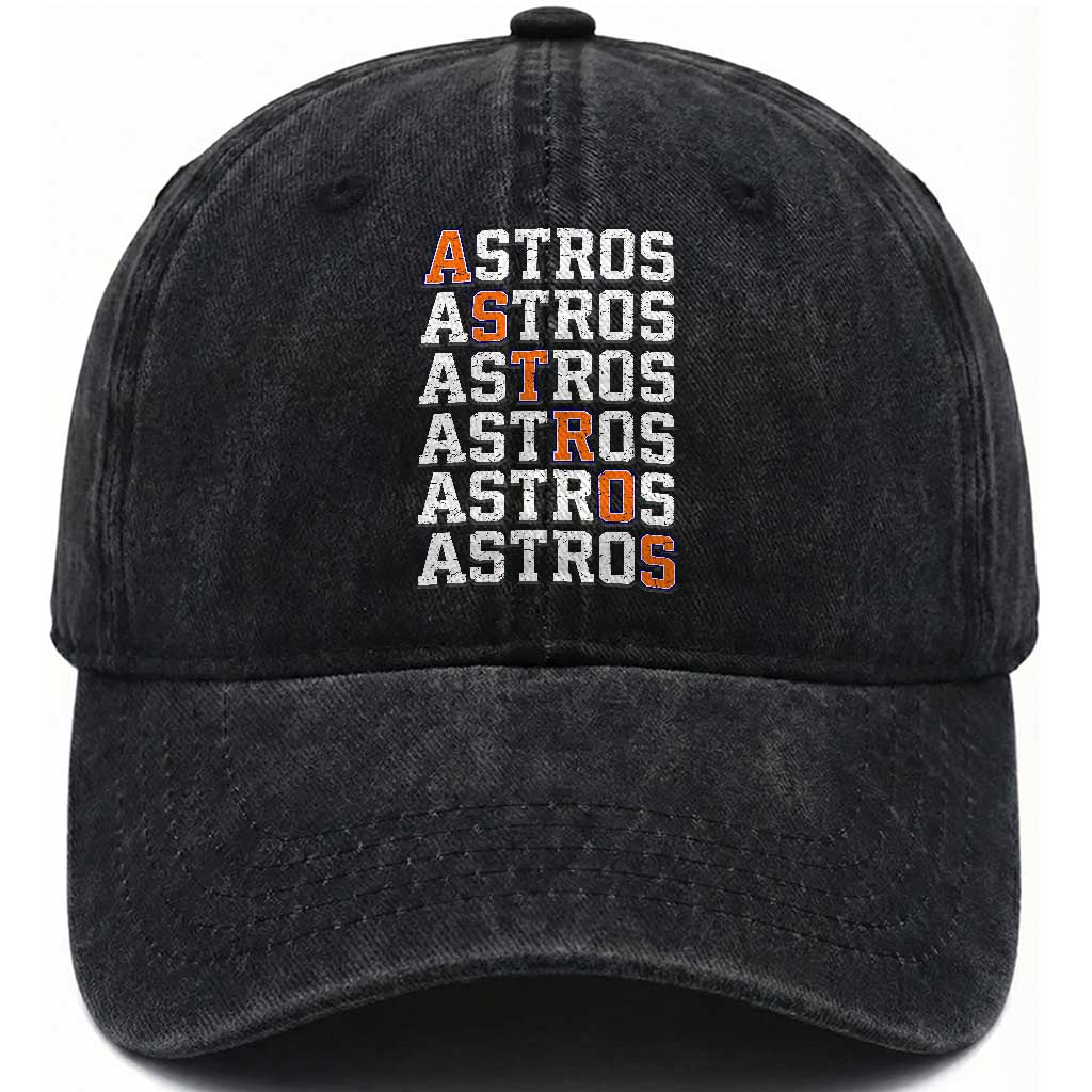 Vintage Astro Last Name Washed Cotton Baseball Cap Retro Baseball Fans Sports Style TS10 Print Your Wear