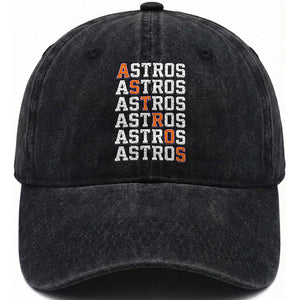 Vintage Astro Last Name Washed Cotton Baseball Cap Retro Baseball Fans Sports Style TS10 Print Your Wear