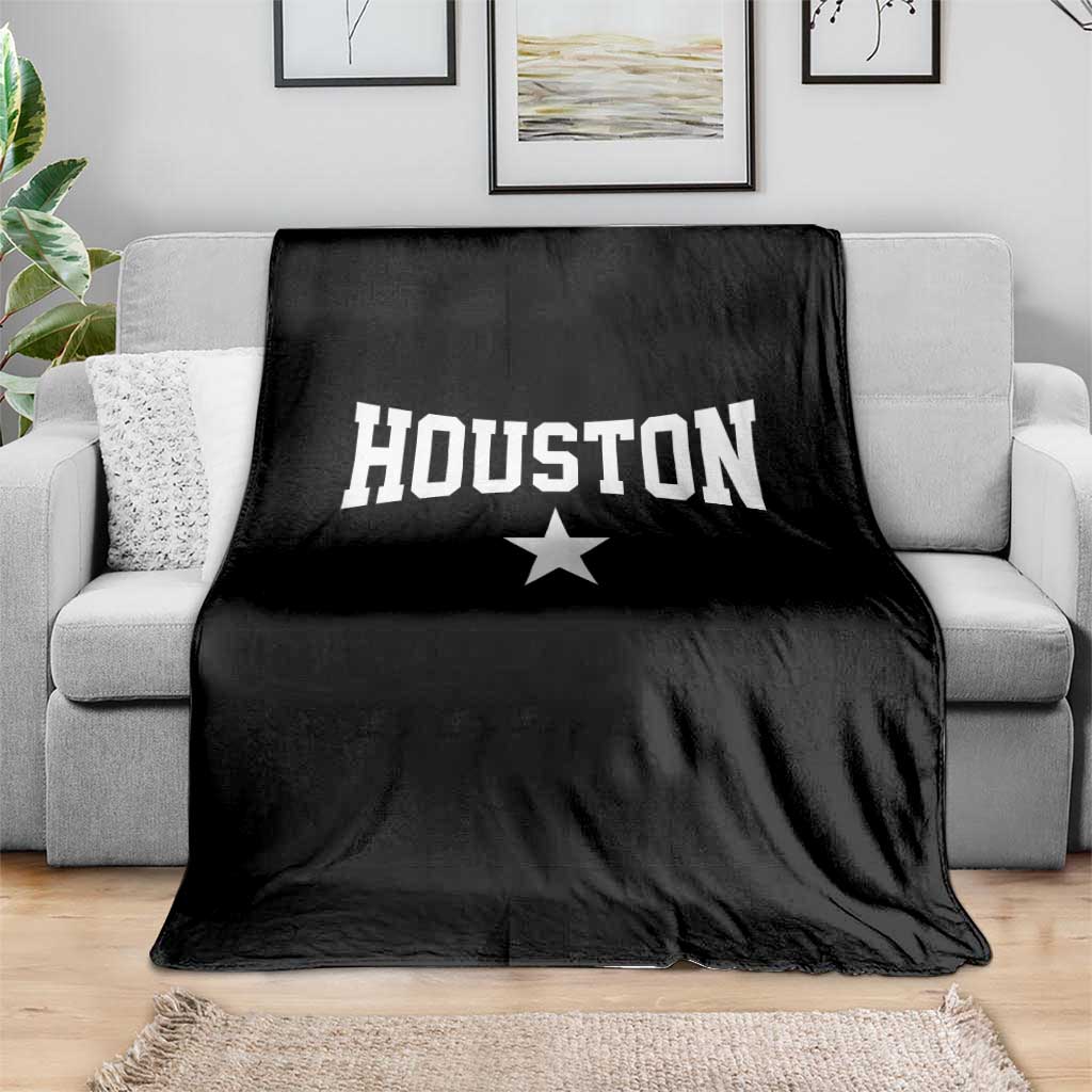 Vintage Houston Throw Blanket Retro Texas Throwback Athletic Sports Style 80s 90s TS10 Print Your Wear