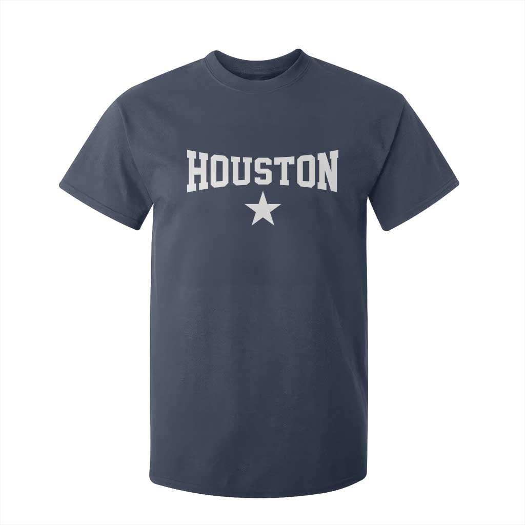 Vintage Houston T Shirt For Kid Retro Texas Throwback Athletic Sports Style 80s 90s TS10 Navy Print Your Wear