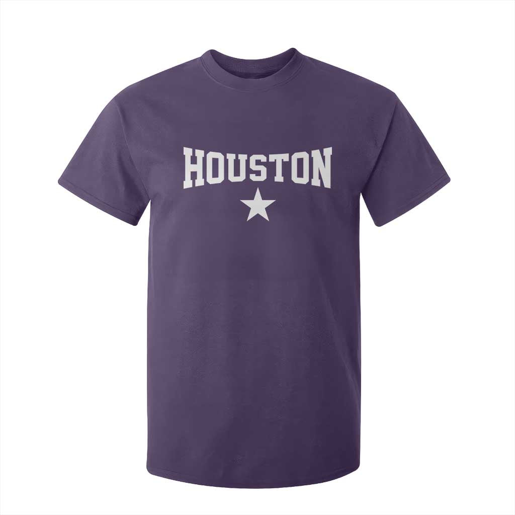 Vintage Houston T Shirt For Kid Retro Texas Throwback Athletic Sports Style 80s 90s TS10 Purple Print Your Wear