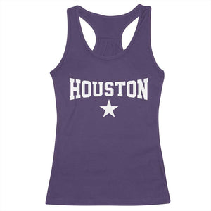 Vintage Houston Racerback Tank Top Retro Texas Throwback Athletic Sports Style 80s 90s TS10 Purple Print Your Wear