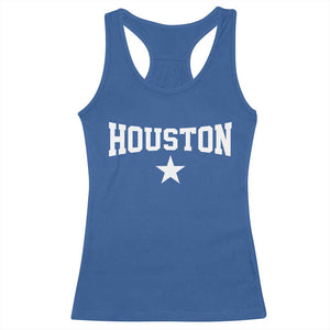 Vintage Houston Racerback Tank Top Retro Texas Throwback Athletic Sports Style 80s 90s TS10 Royal Blue Print Your Wear