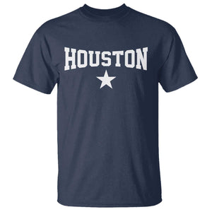 Vintage Houston T Shirt Retro Texas Throwback Athletic Sports Style 80s 90s TS10 Navy Print Your Wear