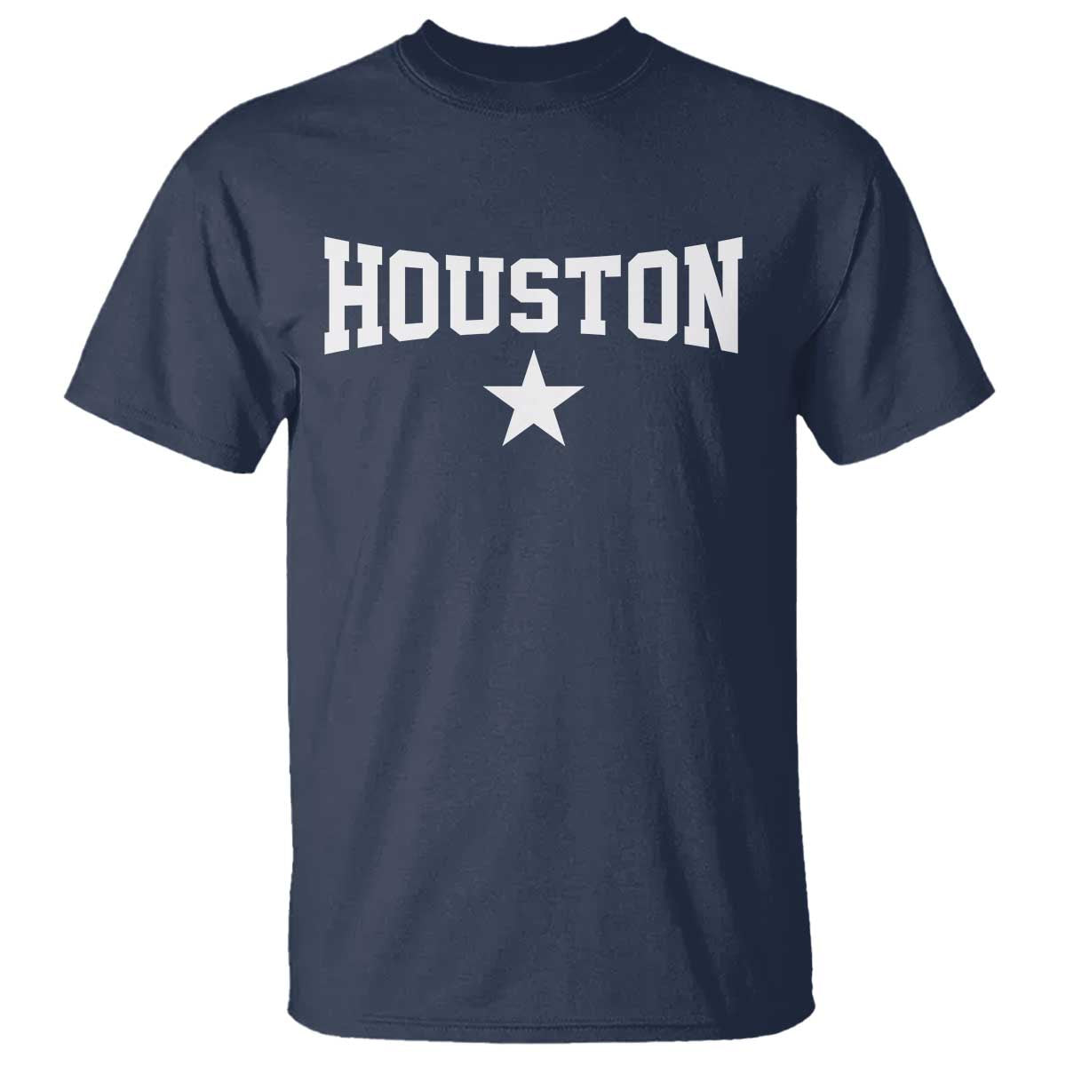 Vintage Houston T Shirt Retro Texas Throwback Athletic Sports Style 80s 90s TS10 Navy Print Your Wear