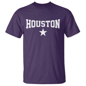 Vintage Houston T Shirt Retro Texas Throwback Athletic Sports Style 80s 90s TS10 Purple Print Your Wear