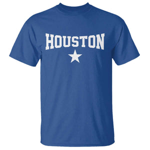 Vintage Houston T Shirt Retro Texas Throwback Athletic Sports Style 80s 90s TS10 Royal Blue Print Your Wear