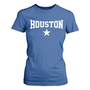Vintage Houston T Shirt For Women Retro Texas Throwback Athletic Sports Style 80s 90s TS10 Royal Blue Print Your Wear