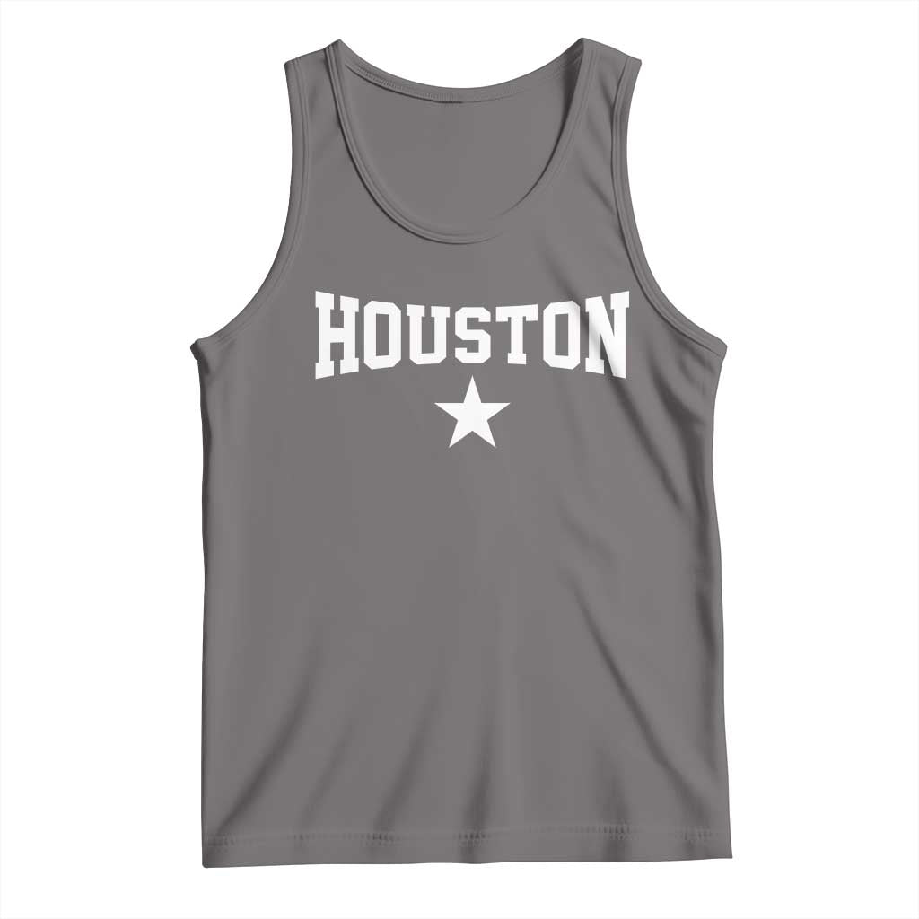 Vintage Houston Tank Top Retro Texas Throwback Athletic Sports Style 80s 90s TS10 Deep Heather Print Your Wear