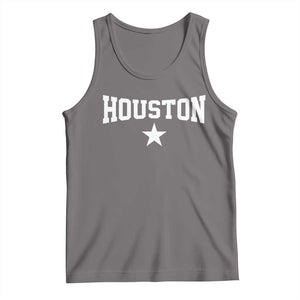 Vintage Houston Tank Top Retro Texas Throwback Athletic Sports Style 80s 90s TS10 Deep Heather Print Your Wear