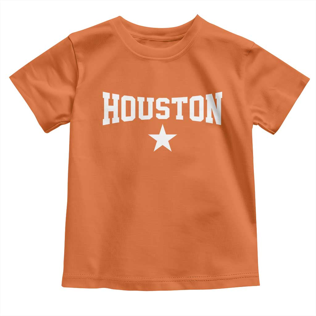 Vintage Houston Toddler T Shirt Retro Texas Throwback Athletic Sports Style 80s 90s TS10 Orange Print Your Wear