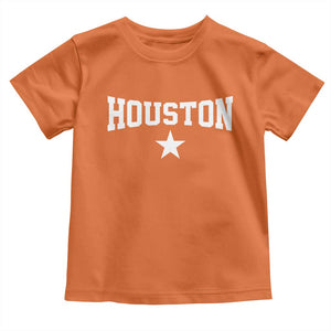 Vintage Houston Toddler T Shirt Retro Texas Throwback Athletic Sports Style 80s 90s TS10 Orange Print Your Wear